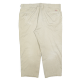 DICKIES Mens Regular Fit Beige Cotton Blend Zip Closure Trousers W42 L26