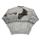 Eagle Unbranded Graphic Sweatshirt - XL Grey Cotton
