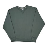 Russell Athletic Sweatshirt - XL Green Cotton Blend
