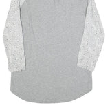 EMPORIO ARMANI Womens White & Grey Patterned Day Cotton Blend Shirt Dress M