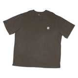 CARHARTT Mens Brown & Dark Brown Pocket T-Shirt 2XL Short Sleeve Crew Neck