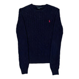 Ralph Lauren Cable Knit Sweater - XS Navy Cotton