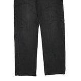 ARMANI JEANS Womens Black Regular Straight Denim W36 L30 Zip Cotton Blend