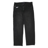 ARMANI JEANS Womens Black Regular Straight Denim W36 L30 Zip Cotton Blend