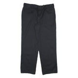 DICKIES Mens Black Regular Fit Straight Leg Trousers Cotton Blend W38 L30