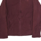 THE NORTH FACE Womens Maroon Jacket M Polyester Fleece Zip Outdoor Warm Layer