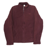 THE NORTH FACE Womens Maroon Jacket M Polyester Fleece Zip Outdoor Warm Layer