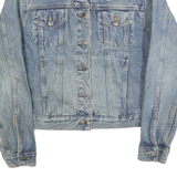 ARIZONA JEAN COMPANY Womens Blue Denim Button Jacket M Cotton Classic Casual