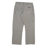 DICKIES Mens Regular Grey Jeans Denim W32 L30 Workwear Pockets Closure Zip