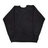 90S Made In USA Hanes Blank Sweatshirt - 2XL Black Cotton Blend