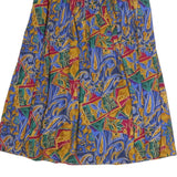 LADY CHRISTOPHER Womens Multi Colour Midi Nylon Patterned Skirt Size S Stylish