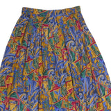 LADY CHRISTOPHER Womens Multi Colour Midi Nylon Patterned Skirt Size S Stylish