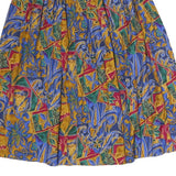 LADY CHRISTOPHER Womens Multi Colour Midi Nylon Patterned Skirt Size S Stylish