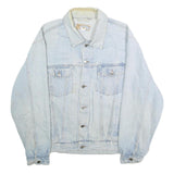 WRANGLER Mens Blue Denim Cotton Denim Jacket XL Button Closure Classic Fit