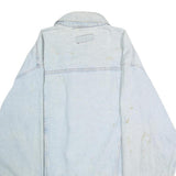 WRANGLER Mens Blue Denim Cotton Denim Jacket XL Button Closure Classic Fit
