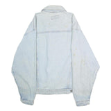WRANGLER Mens Blue Denim Cotton Denim Jacket XL Button Closure Classic Fit
