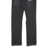 Black Womens Slim Fit Denim Jeans W30 L32 Contrast Stitching Zip Closure