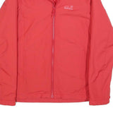 JACK WOLFSKIN Womens Red Jacket UK 6 Polyester Plain Zip Outdoor Lightweight