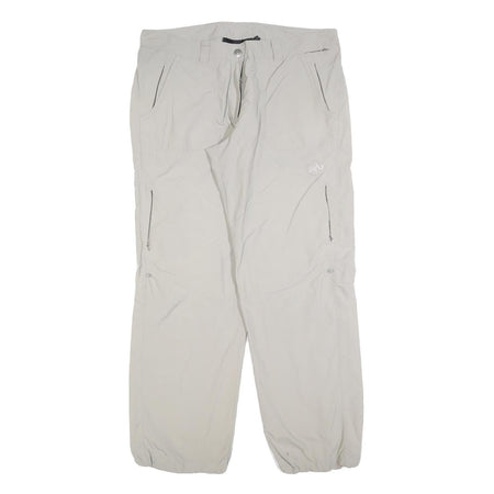 MAMMUT Womens Polyester Beige Relaxed Trousers W36 L30 Outdoor Hiking Zip