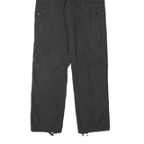 Mens Regular Fit Cotton Blend Cargo Trousers Black W27 L32 Utility Workwear