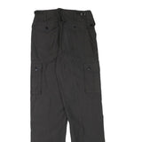 Mens Regular Fit Cotton Blend Cargo Trousers Black W27 L32 Utility Workwear