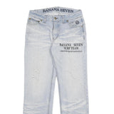 BANANA SEVEN Mens Jeans Blue Regular Straight Denim Light W30 L31 Surf Team