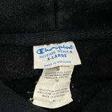 Reverse Weave Champion Spellout Hoodie - XL Black Cotton Blend