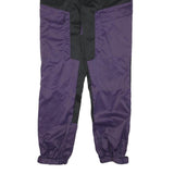 Womens Polyester Blend Black & Purple Relaxed Trousers W32 L30 Cargo Zip Pockets