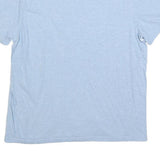 TOMMY HILFIGER Mens Light Blue & White Striped T-Shirt L Short Sleeve Crew Neck