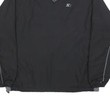 STARTER Mens Black V-Neck L Sweatshirt Pullover Lightweight Polyester Sportswear