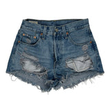 Levis Denim Shorts - 26W UK 6 Blue Cotton
