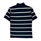 Hard Rock Cafe Striped Polo Shirt - Large White Cotton