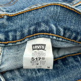 Age 5 Levis Boot Cut Denim Shorts - Small Blue Cotton