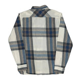 Levis Checked Flannel Shirt - Small Gray Cotton