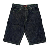 Risk Jean Contrast Stitch Denim Shorts - 36W 11L Green Cotton