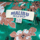 Malibu Surf Floral Hawaiian Shirt - XL Green Polyester
