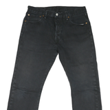LEVI'S 501 Mens Jeans Black Regular Straight Denim Medium W32 L27 Classic Button