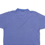 NAUTICA Mens Blue Striped Short Sleeve Polo Shirt XL Classic Cotton Summer