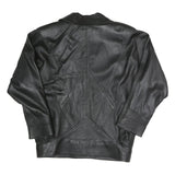 LEDERMODERN FABRIKATION J. TAKA Womens Black Button Faux Leather Jacket L Soft