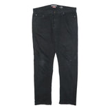 LEVI'S Mens Black Cotton Blend Slim Zip Trousers W36 L32 Denim Skinny Fit