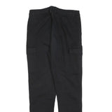 TALLY WEIJL Womens Cotton Blend Black Slim Cargo Trousers W30 L28 Stylish Casual
