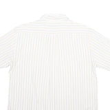 KAPPA Mens White & Beige Striped Shirt XL Casual Cotton Button Down