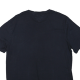 TOMMY HILFIGER Mens Navy Blue Graphic T-Shirt 2XL Short Sleeve V-Neck Cotton