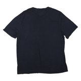 TOMMY HILFIGER Mens Navy Blue Graphic T-Shirt 2XL Short Sleeve V-Neck Cotton