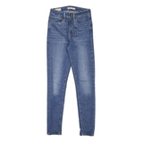 LEVI'S Womens Blue Slim Skinny Denim Medium W24 L28 Classic Fit Zip Jeans