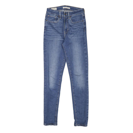 LEVI'S Womens Blue Slim Skinny Denim Medium W24 L28 Classic Fit Zip Jeans