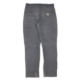 CARHARTT Mens Cotton Blend Grey Regular Fit Straight Leg Trousers W32 L32