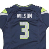 NFL Mens Blue & Green Wilson Football Shirt M Short Sleeve V Neck Graphic