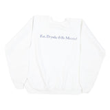 HANES Mens White Renaissance Pleasure Faire Crew Neck M Cotton Sweatshirt