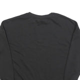 UMBRO Womens Black Cotton Blend Sweatshirt M Crew Neck Logo Print